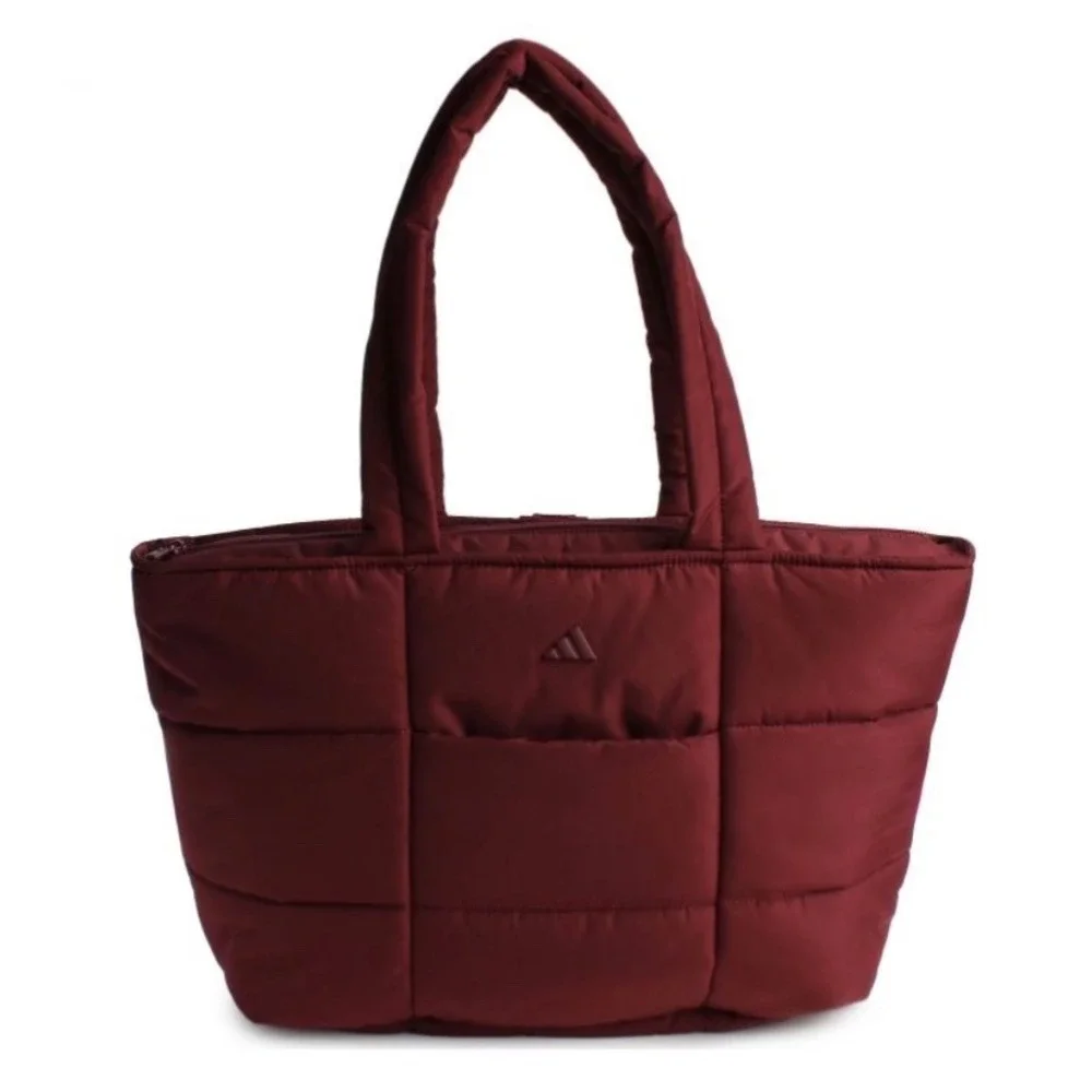 Adidas Quilted All Me 3 Tote Shawdow Red Puffer Bag NWT